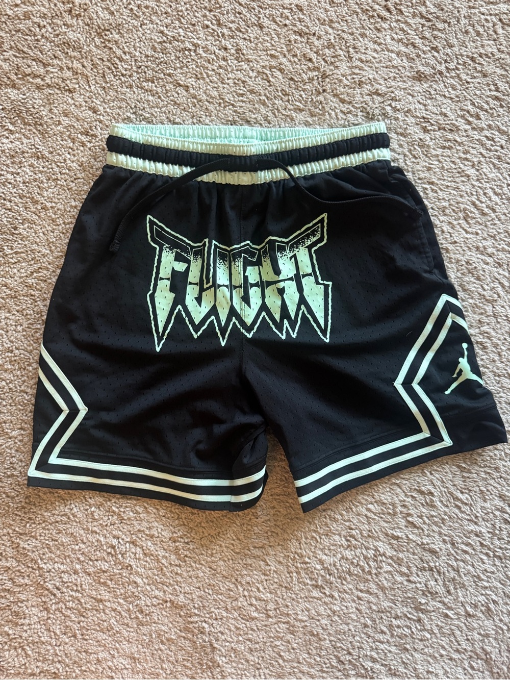 Nike Jordan Sport Men's Dri-FIT Diamond Shorts Black/Mint- FLIGHT
